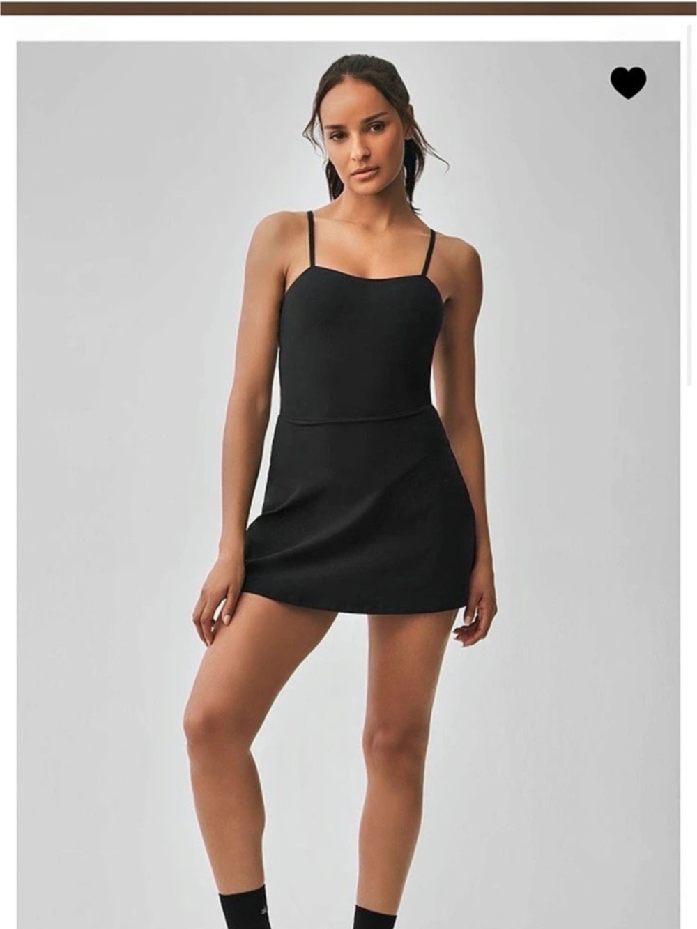 Alo Courtside Tennis Dress Mini Tennis Dress in Black Size Medium NWT